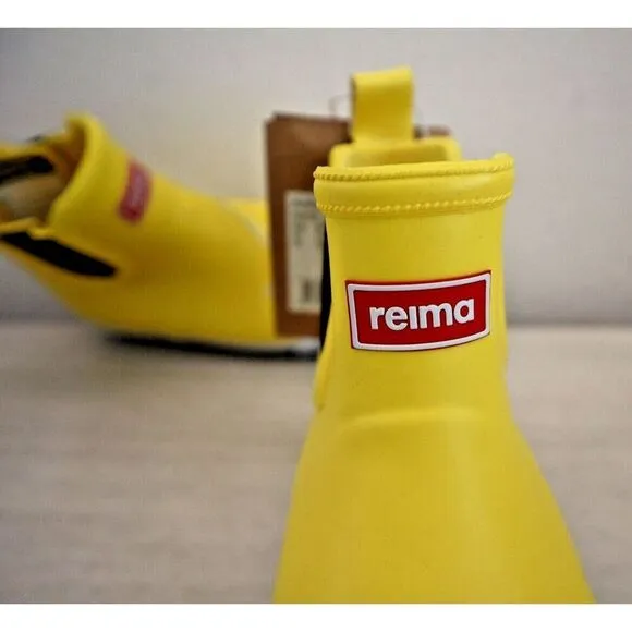Reima 569399 Kids' Sz 11.5 Yellow Taika 2.0 Waterproof Rubber Wellies Rain Boots