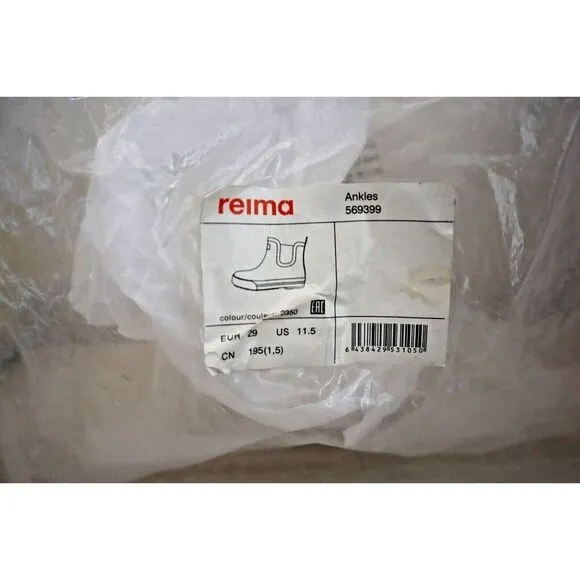 Reima 569399 Kids' Sz 11.5 Yellow Taika 2.0 Waterproof Rubber Wellies Rain Boots