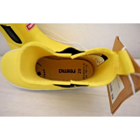 Reima 569399 Kids' Sz 11.5 Yellow Taika 2.0 Waterproof Rubber Wellies Rain Boots