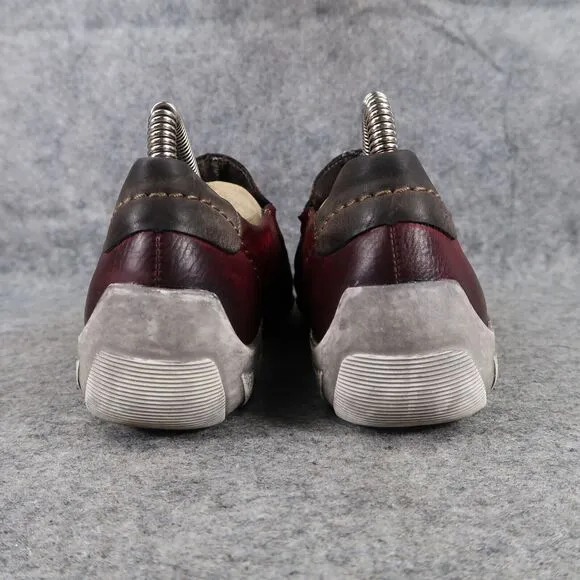 Remonte Shoes Womens 38 Casual Fashion Slip On Leather Walking Comfort Red Grey