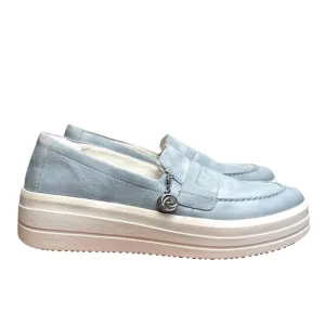 Remote Soft Women's D1C05 Julika Light Blue Platform Loafers Shoes Size 40 8.5-9