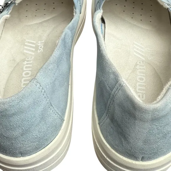 Remote Soft Women's D1C05 Julika Light Blue Platform Loafers Shoes Size 40 8.5-9