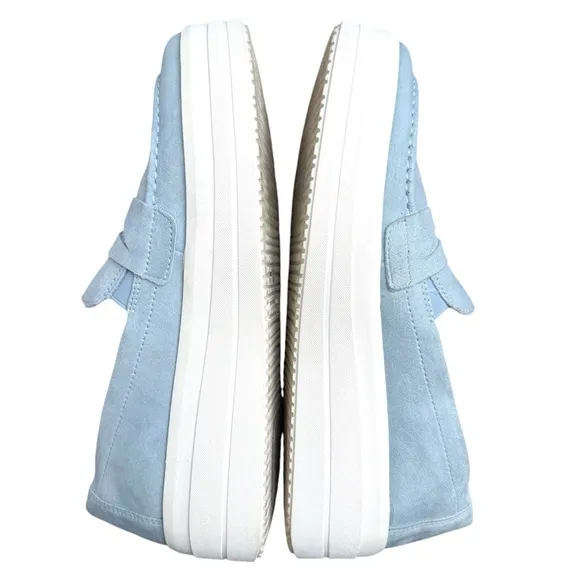 Remote Soft Women's D1C05 Julika Light Blue Platform Loafers Shoes Size 40 8.5-9