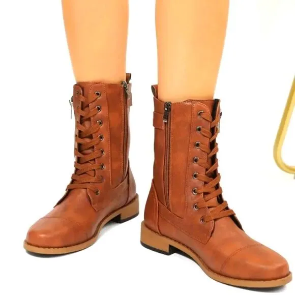 Retro combat boots sz 11