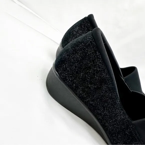 Revere Naples Black Midnight comfort slip on walking shoes size 12 Wide