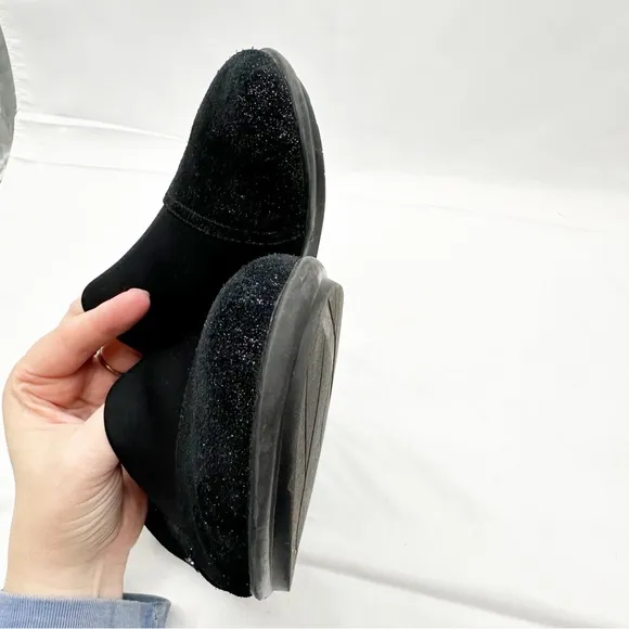 Revere Naples Black Midnight comfort slip on walking shoes size 12 Wide
