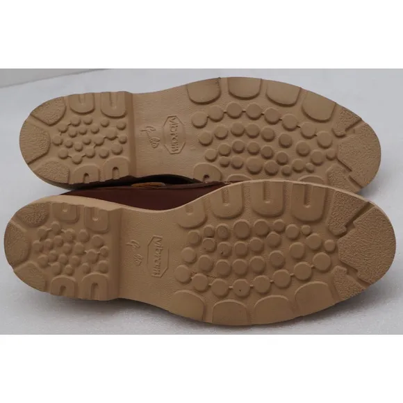 RHODES Tahoe Boat Shoes - Vibram Gumlite Sole Leather Moc Toe Boat Shoes - 13