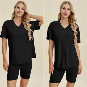 Ribbed Harmony Set - Black