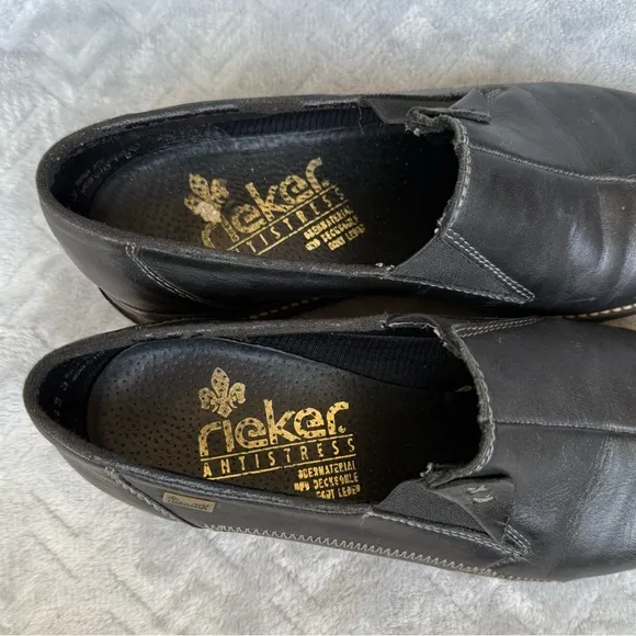 Rieker Antistress Slip On Daphne Shoes Black Women’s Size 37 (6.5 US)