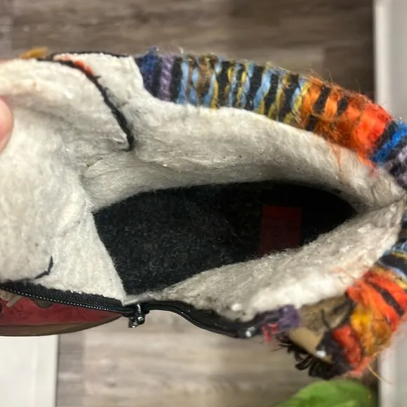 Rieker Felicitas knit top fleece lined comfort winter boots size 38 or 7.5