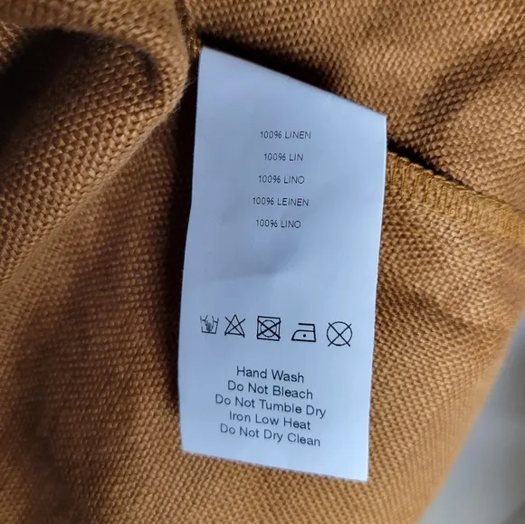 Rita Row Otavia Camel 100% Linen Dress Size Medium