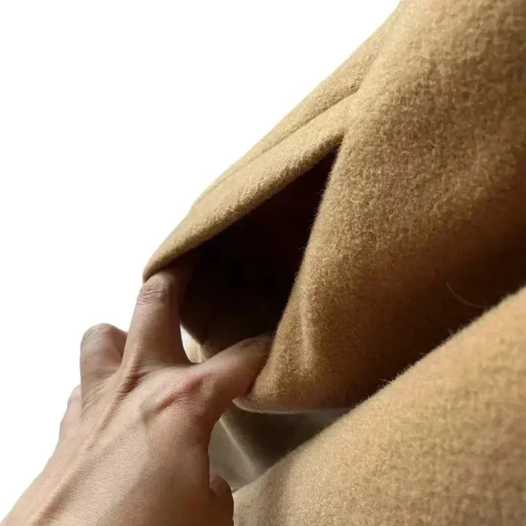 Roaman’s Wool Blend Camel Tan Beige Mid Length Coat Women Size 22W