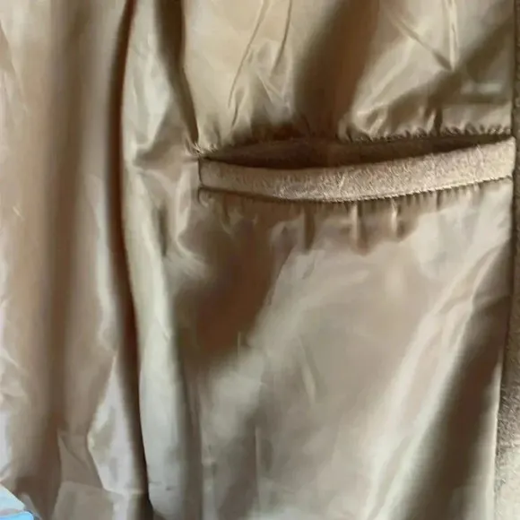 Roaman’s Wool Blend Camel Tan Beige Mid Length Coat Women Size 22W
