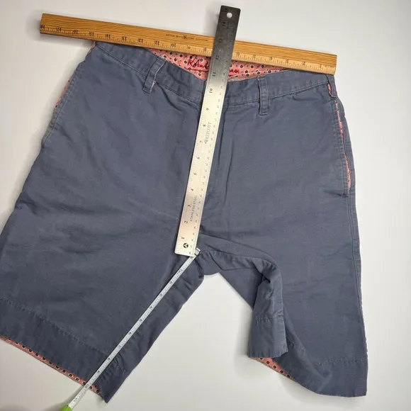 Robert Graham Flat Front Chino Shorts Pink Flip Cuff Preppy Classic Pride