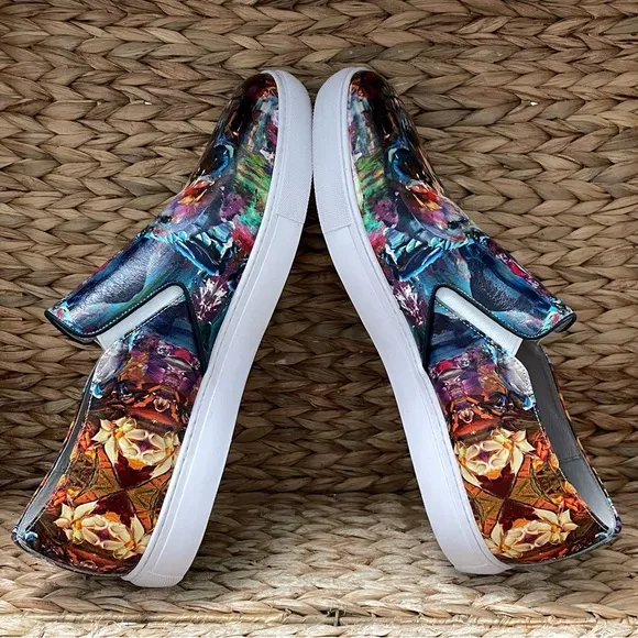 Robert Graham Morcilla Abstract Skull Slip On Shoes Mens 11.5