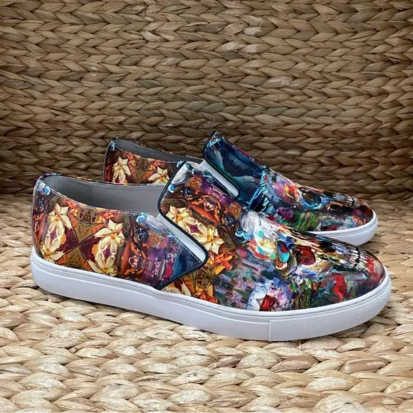 Robert Graham Morcilla Abstract Skull Slip On Shoes Mens 11.5