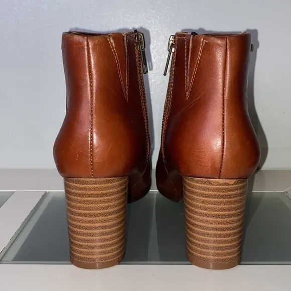 Rockport Women’s Camdyn Leather Waterproof Pointed Toe Side Zip Booties-Sz 6