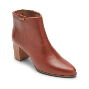 Rockport Women’s Camdyn Leather Waterproof Pointed Toe Side Zip Booties-Sz 6