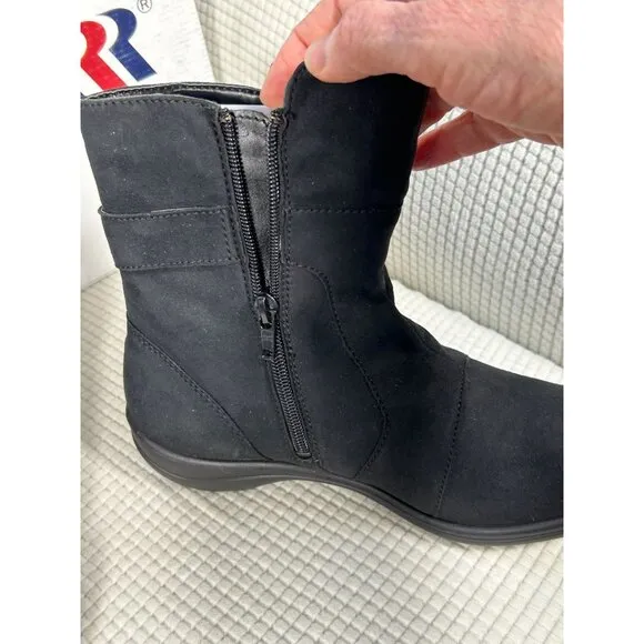 Romika Black Waterproof Fashion Boot with Zipper, Size EU 37, US 6-6.5, NWB