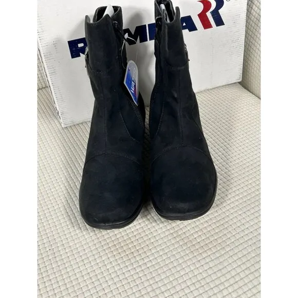 Romika Black Waterproof Fashion Boot with Zipper, Size EU 37, US 6-6.5, NWB
