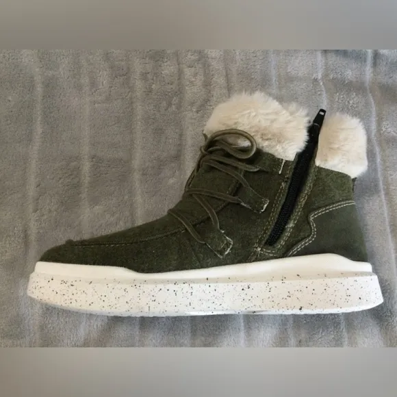Romika Helsinki 01 Olive Faux Fur Boot Sneaker EU 36 US 5 to 5.5