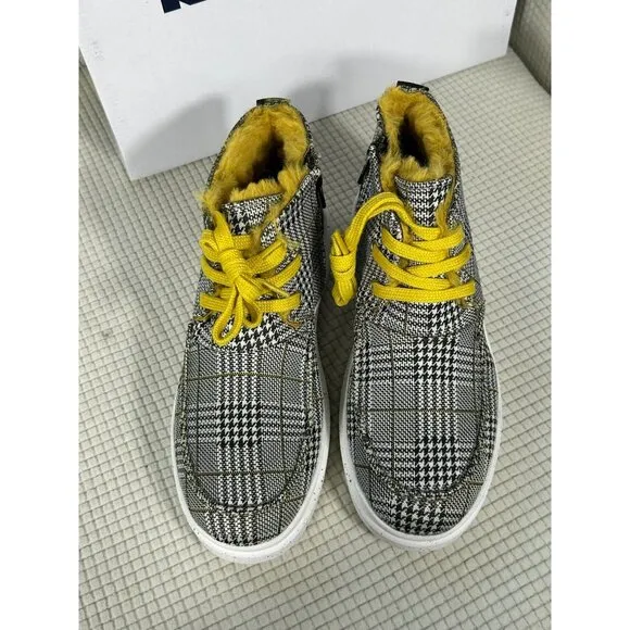 Romika Helsinki 02 Black Yellow Faux Fur Boot Sneakers Shoes EU 37, US 6-6.5, NW