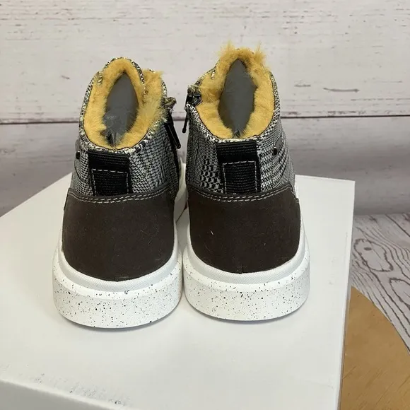 Romika Snearkers Womens Size 38 7.5 Helsinki 02 Black Yellow Faux Fur Boot Shoes