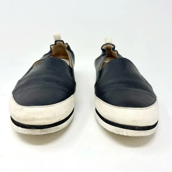Ron White Nell Black Leather Slip On Shoes Size 39.5