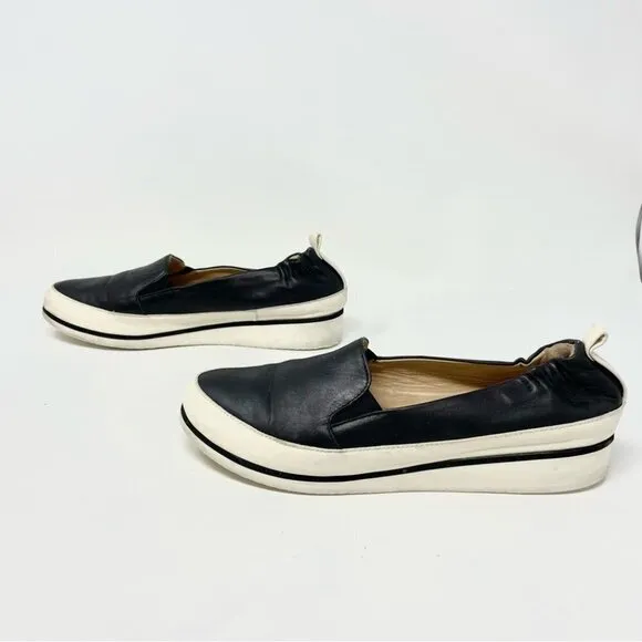 Ron White Nell Black Leather Slip On Shoes Size 39.5