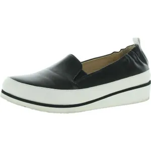 Ron White Womens Nell Black Leather Slip On Slip-On Sneakers Shoes New