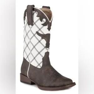 ROPER STEERHEAD WQG1Q_5Z472 Cowboy Boots Size 7 (Big Boy)