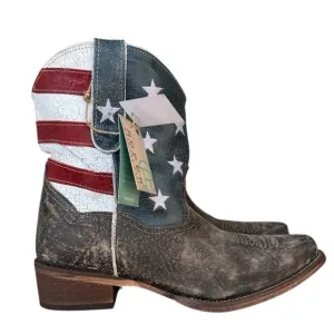 ROPER Women's Size 11 American Beauty Flag Distressed Cowboy Cowgirl Boots