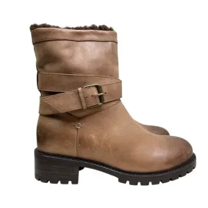 Ross‎ &amp; Snow Womens Boots Cristiana Leather Lamb Snow Waterproof Fur Lining Sz 7