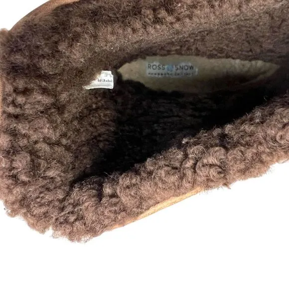 Ross‎ &amp; Snow Womens Boots Cristiana Leather Lamb Snow Waterproof Fur Lining Sz 7