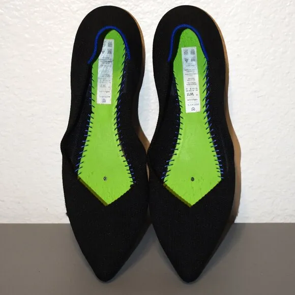 Rothy's Black The Point II Ballet Flat Shoes Sz 11