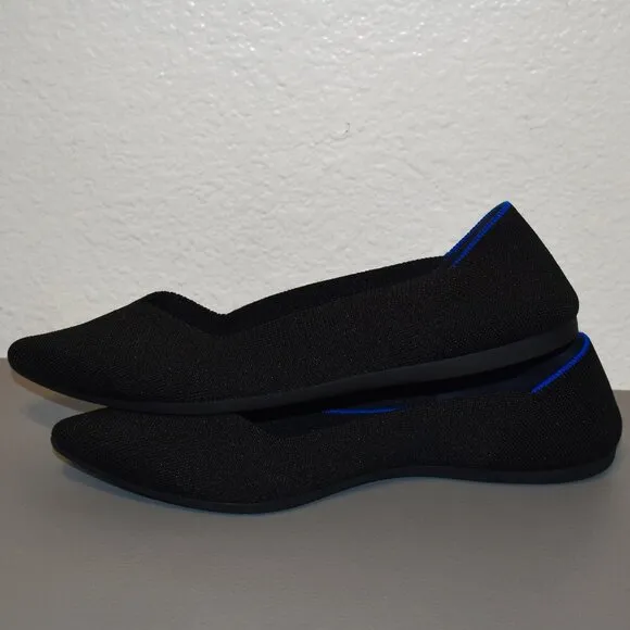 Rothy's Black The Point II Ballet Flat Shoes Sz 11