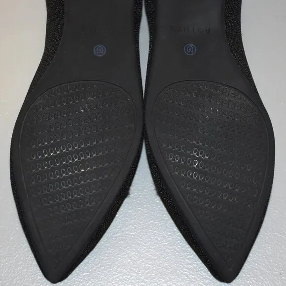 Rothy's Black The Point II Ballet Flat Shoes Sz 11