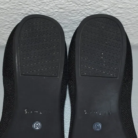 Rothy's Black The Point II Ballet Flat Shoes Sz 11