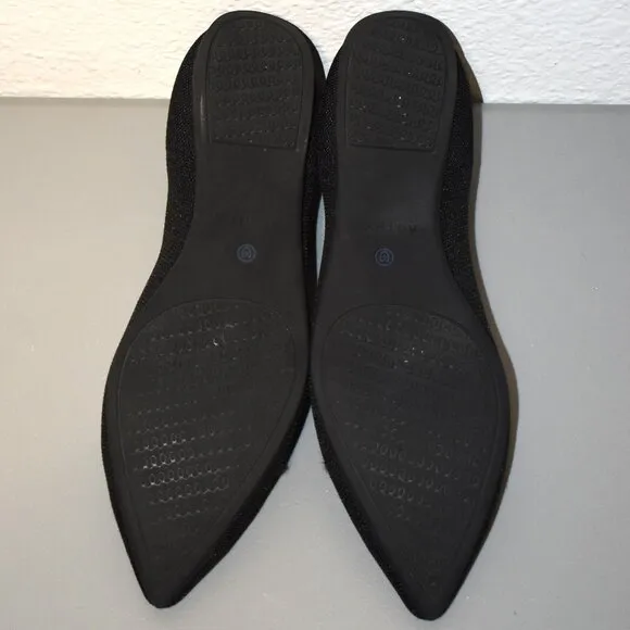 Rothy's Black The Point II Ballet Flat Shoes Sz 11