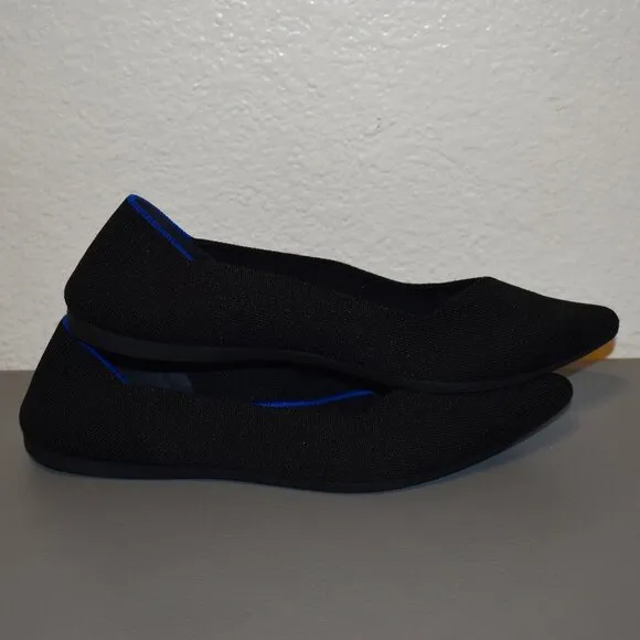 Rothy's Black The Point II Ballet Flat Shoes Sz 11
