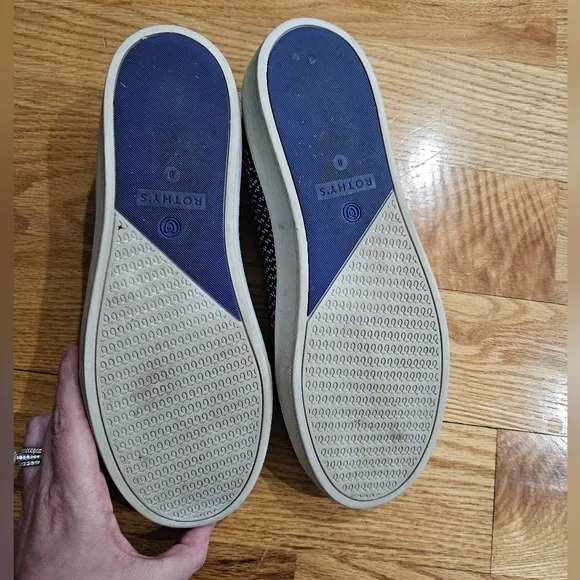 Rothy's Maritime Gradient Slip-On Sneakers Navy White Nautical Retired Womens 8