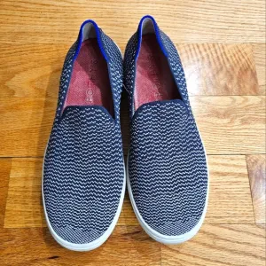 Rothy's Maritime Gradient Slip-On Sneakers Navy White Nautical Retired Womens 8