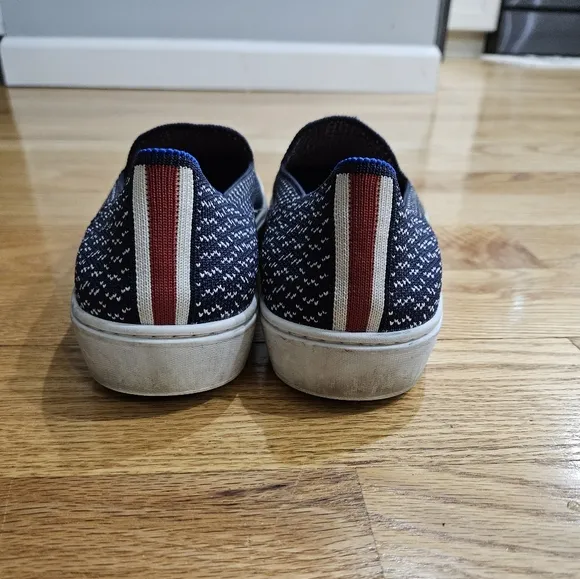 Rothy's Maritime Gradient Slip-On Sneakers Navy White Nautical Retired Womens 8