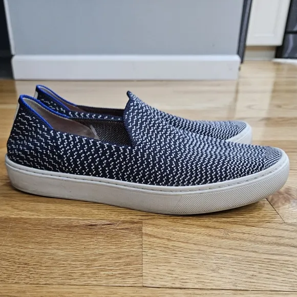 Rothy's Maritime Gradient Slip-On Sneakers Navy White Nautical Retired Womens 8