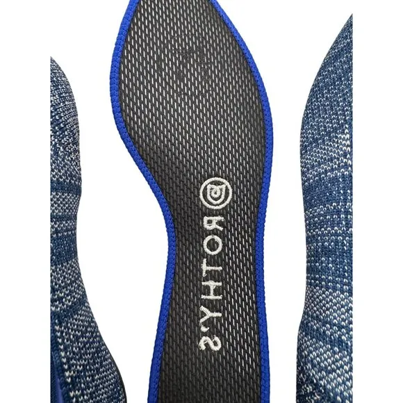 Rothy's Point Indigo heather slip on Flat Ballet shoes sz 7.5
