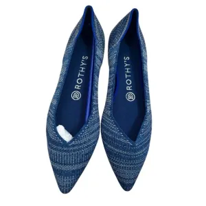 Rothy's Point Indigo heather slip on Flat Ballet shoes sz 7.5