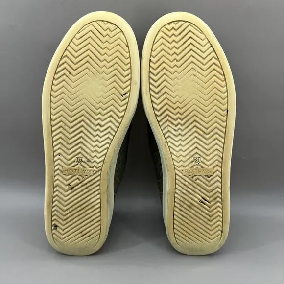 Rothy's RS01 Casual Knit Sneakers Men's Size 11 Green Comfort Low Top Lace Shoes