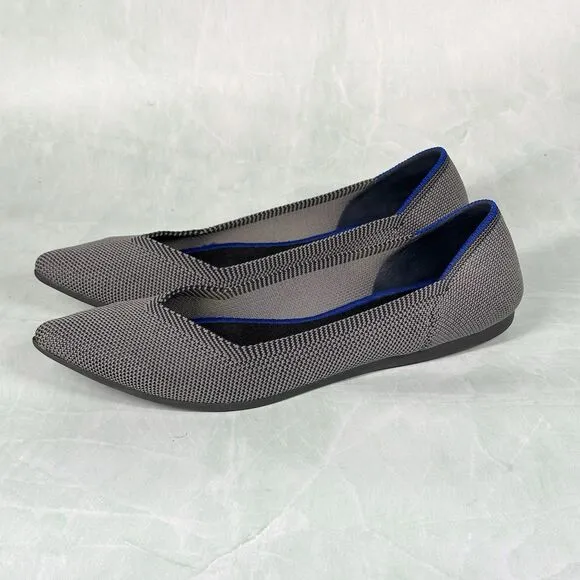 Rothy’s Shoes Women’s Size 7 The Point Grey Birdseye Ballet Slip On Flats