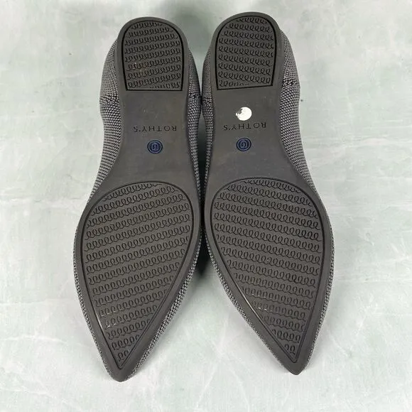 Rothy’s Shoes Women’s Size 7 The Point Grey Birdseye Ballet Slip On Flats