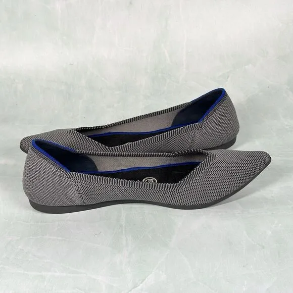 Rothy’s Shoes Women’s Size 7 The Point Grey Birdseye Ballet Slip On Flats
